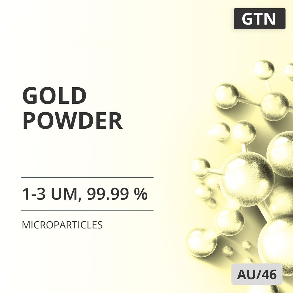Gold Powder, 1-3 um, 99.99 % (AU/46)