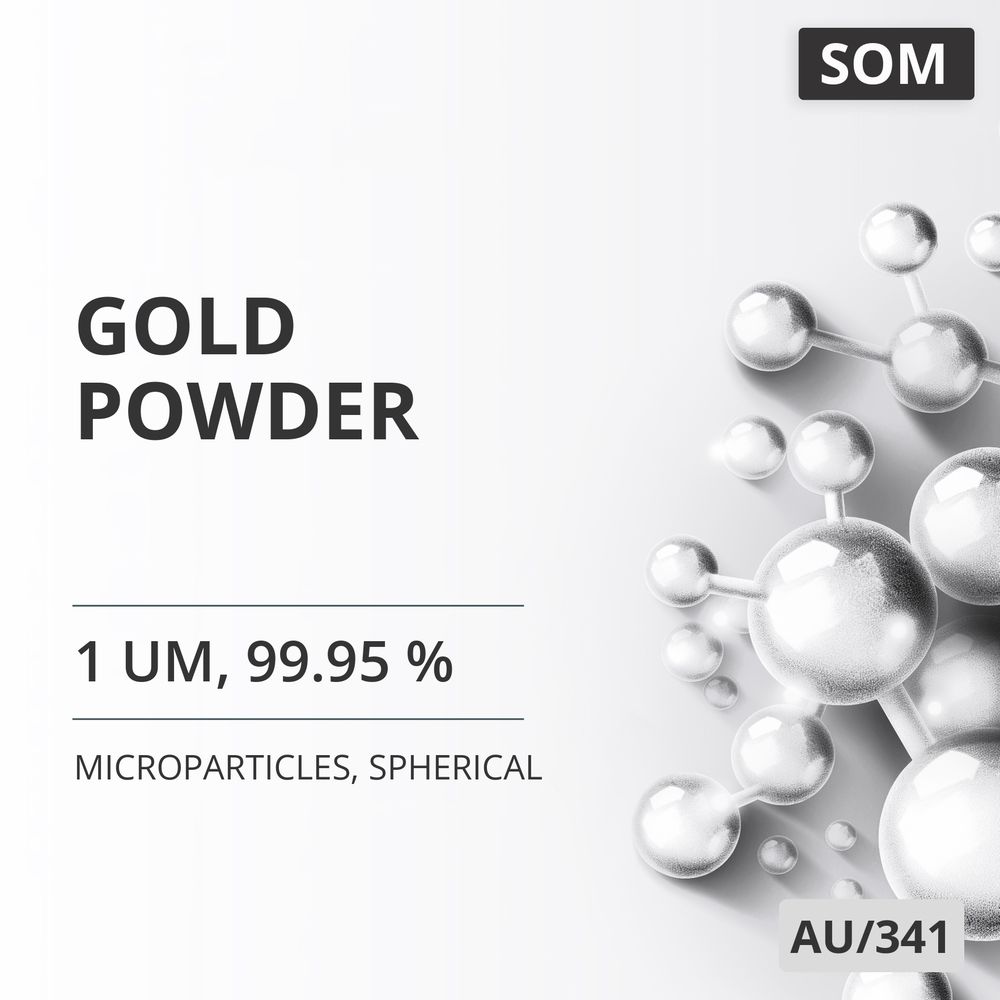 Gold Powder, 1 um, 99.95 %, Spherical (AU/341)
