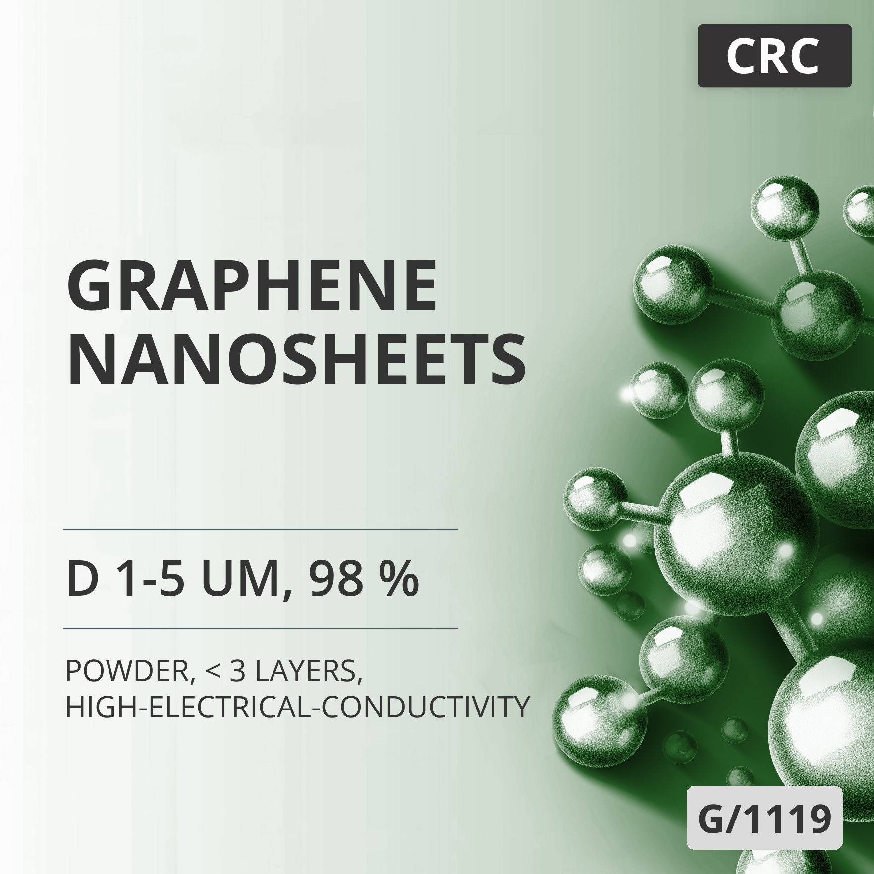 Graphene Nanosheets, D 1-5 um, 98 %, < 3 Layers, High-Electrical-Conductivity (G/1119)