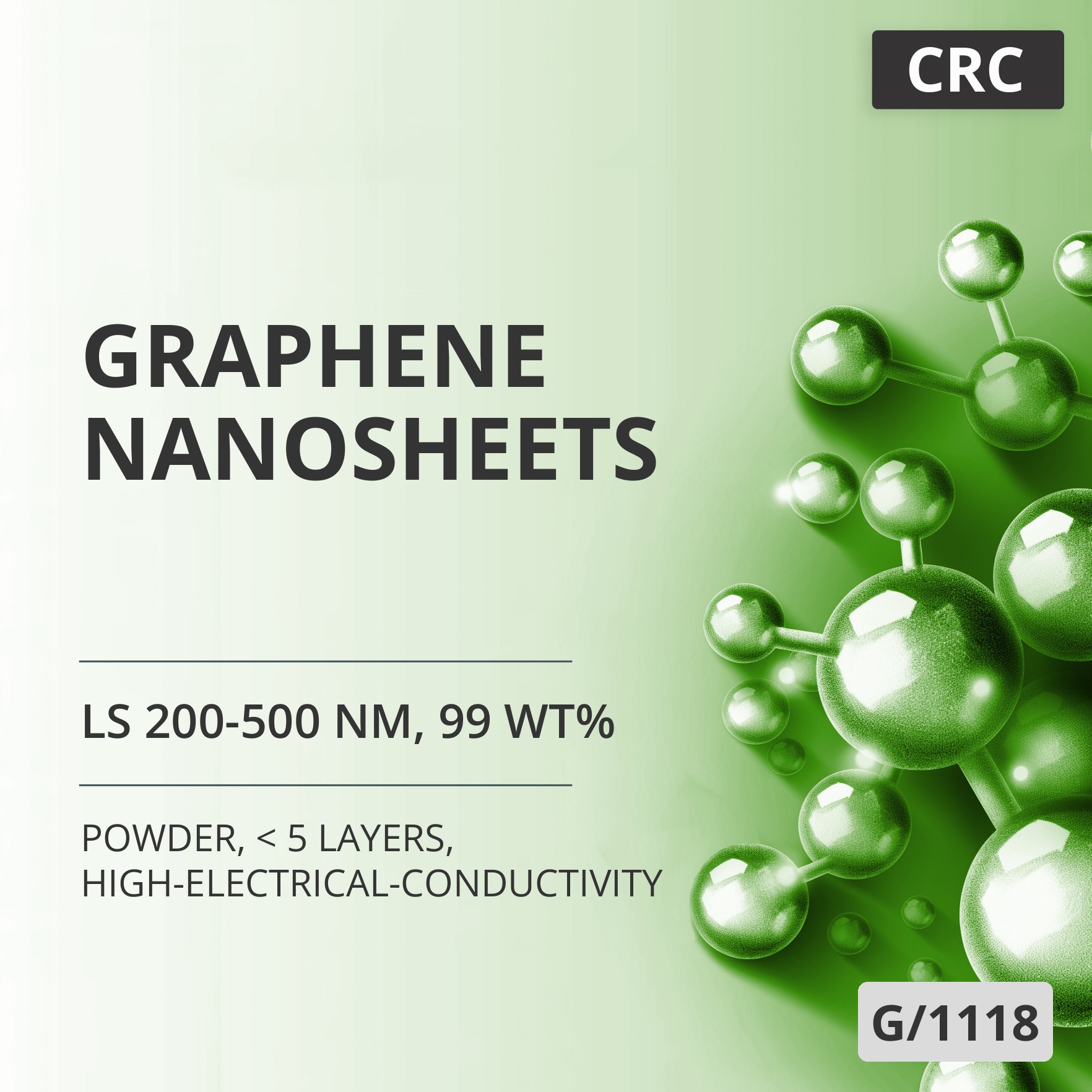 Graphene Nanosheets, LS 200-500 nm, 99 wt%, < 5 Layers, High-Electrical-Conductivity (G/1118)