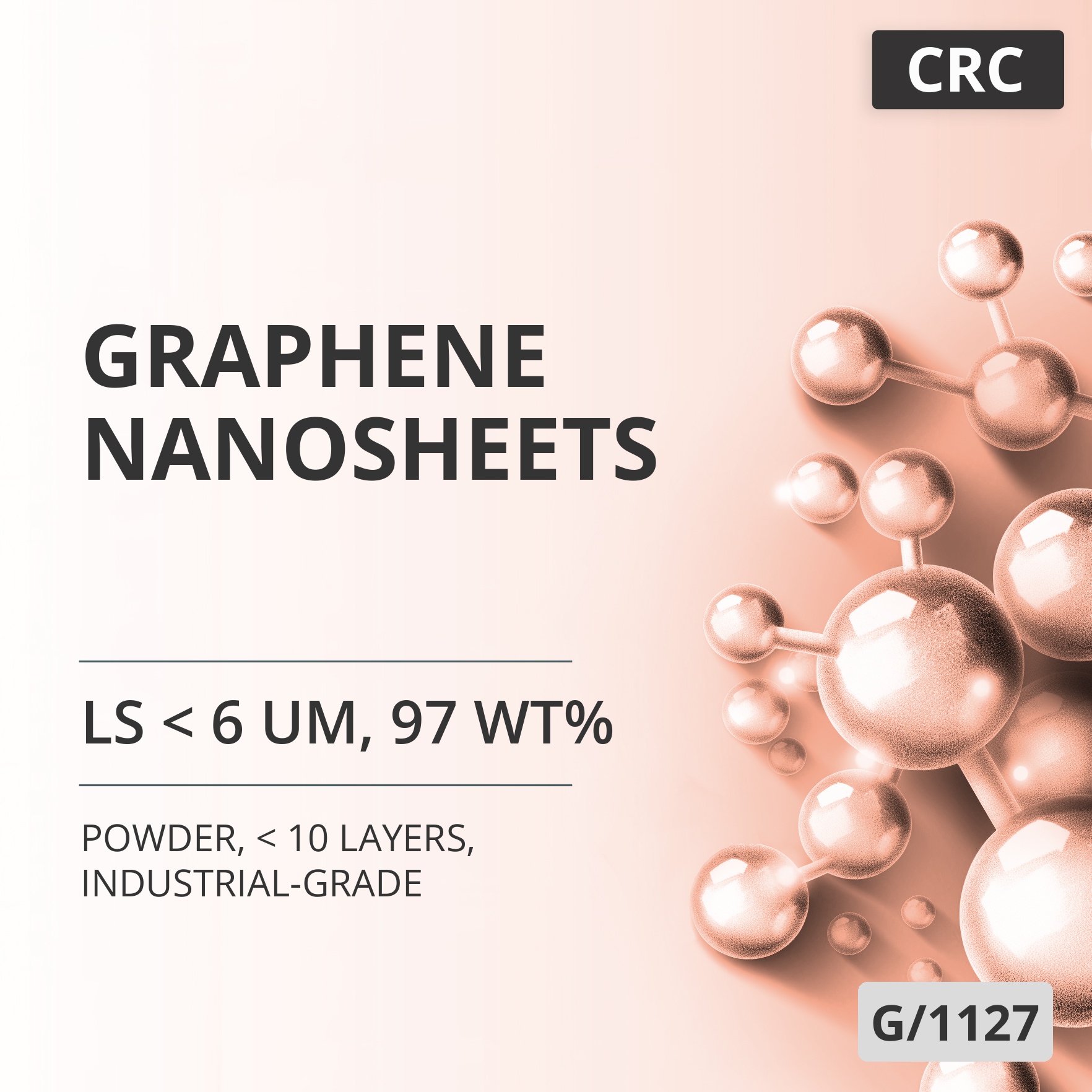 Graphene Nanosheets, LS < 6 um, 97 wt%, < 10 Layers, Industrial-Grade (G/1127)