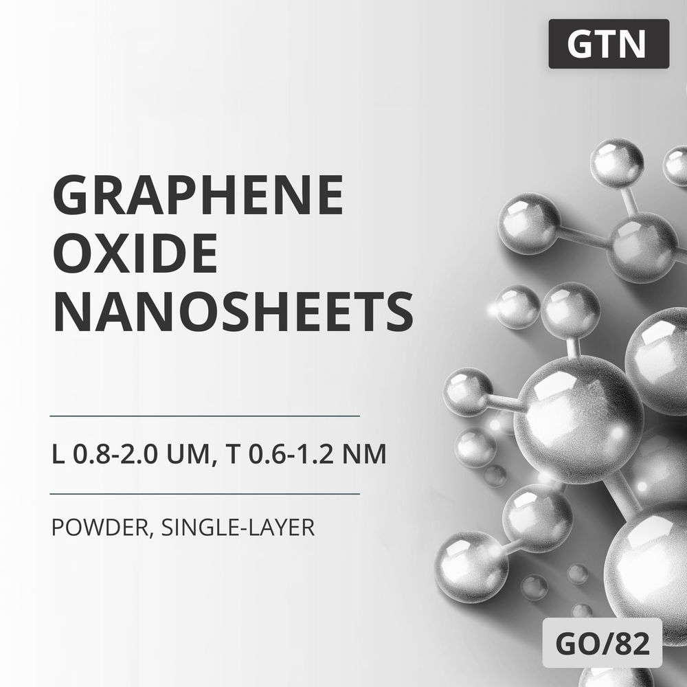 Graphene Oxide Nanosheets, L 0.8-2.0 um, T 0.6-1.2 nm, 99 %, Single-Layer (GO/82)