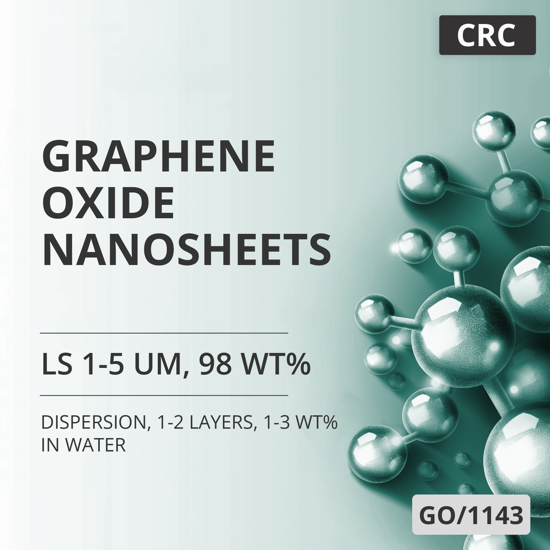 Graphene Oxide Nanosheets, LS 1-5 um, 98 wt%, 1-2 Layers, 1-3 wt% in Water (GO/1143)