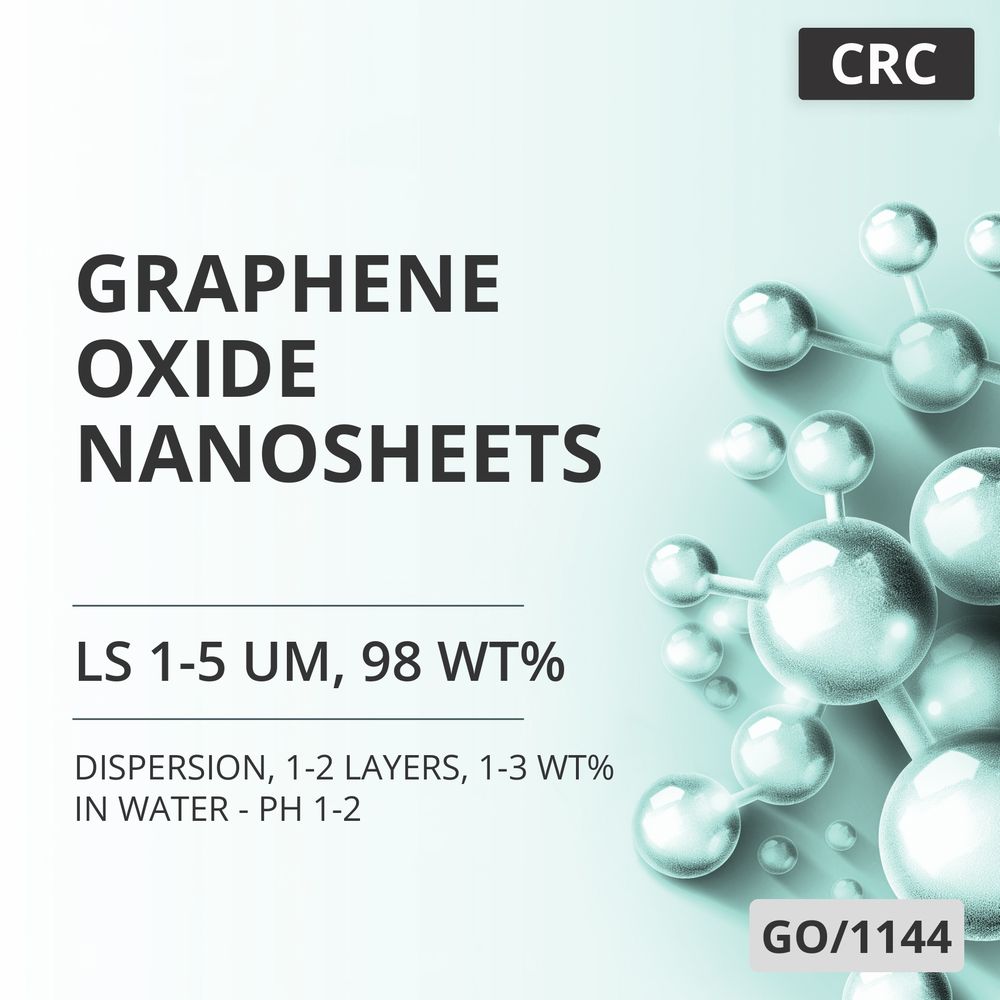 Graphene Oxide Nanosheets, LS 1-5 um, 98 wt%, 1-2 Layers, 1-3 wt% in Water - pH 1-2 (GO/1144)