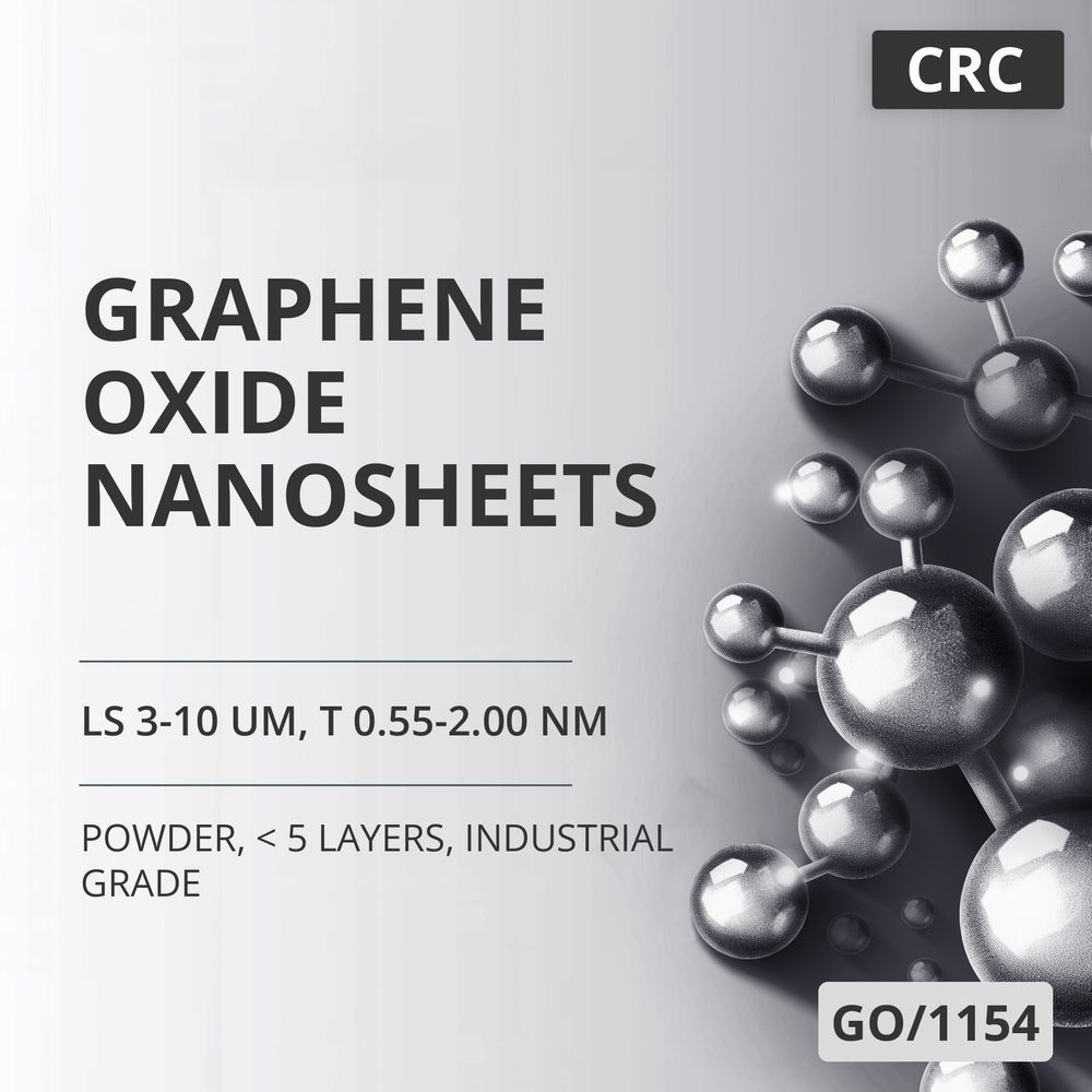 Graphene Oxide Nanosheets, LS 3-10 um, T 0.55-2.00 nm, 97 wt%, < 5 Layers, Industrial Grade (GO/1154)
