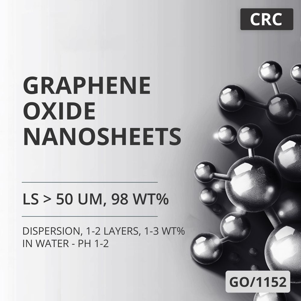 Graphene Oxide Nanosheets, LS > 50 um, 98 wt%, 1-2 Layers, 1-3 wt% in Water - pH 1-2 (GO/1152)
