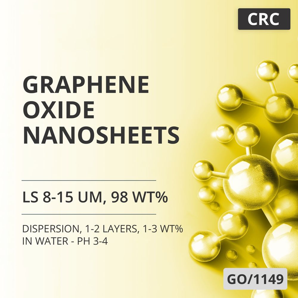 Graphene Oxide Nanosheets, LS 8-15 um, 98 wt%, 1-2 Layers, 1-3 wt% in Water - pH 3-4 (GO/1149)