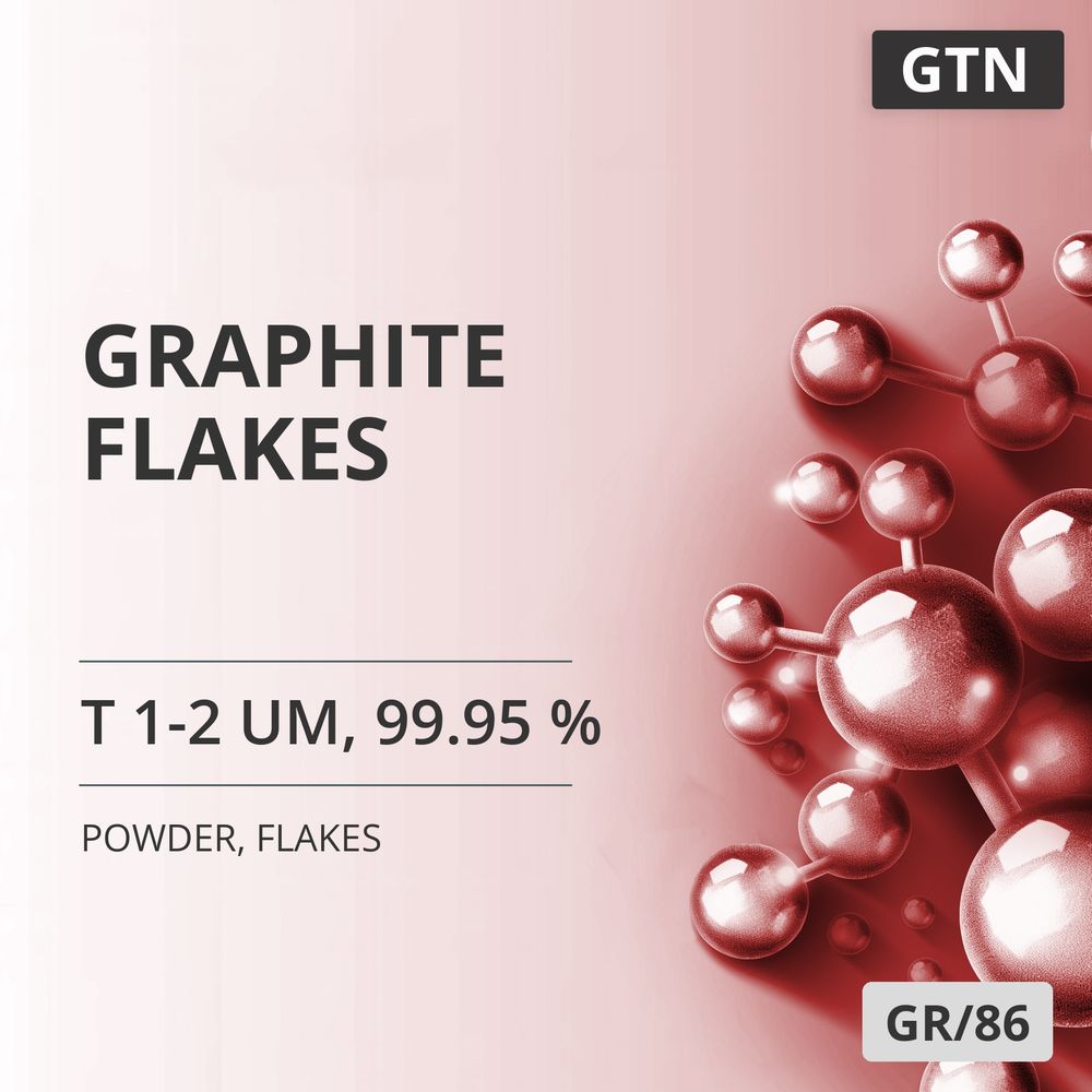 Graphite Flakes, T 1-2 um, 99.95 %, Flakes (GR/86)