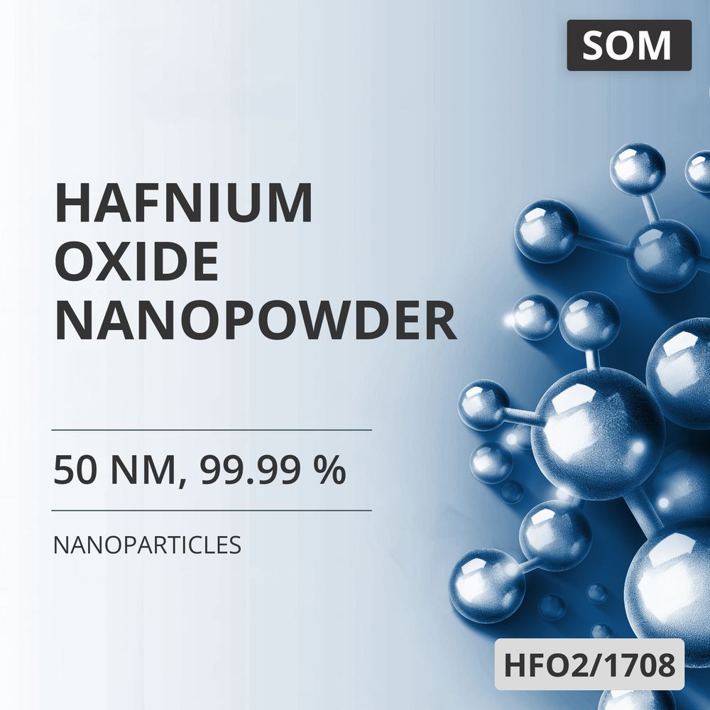 Hafnium Oxide Nanopowder, 50 nm, 99.99 % (HFO2/1708)