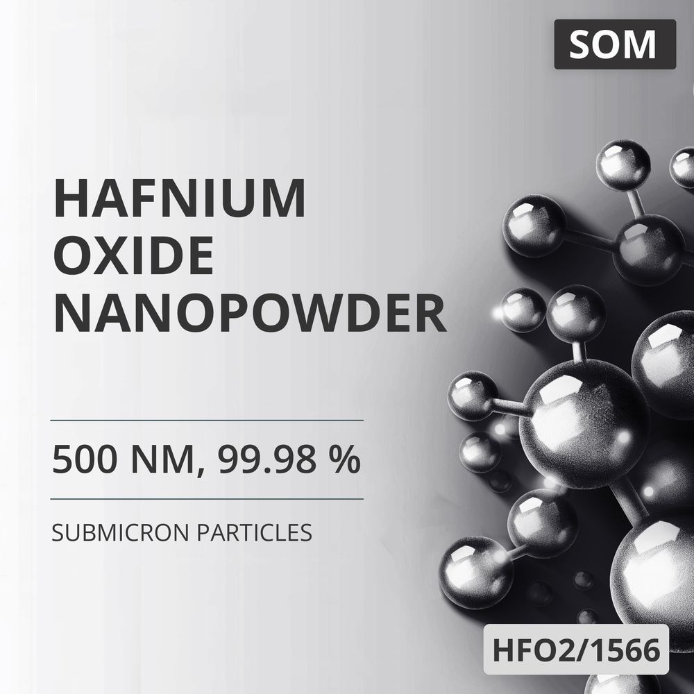 Hafnium Oxide Nanopowder, 500 nm, 99.98 % (HFO2/1566)