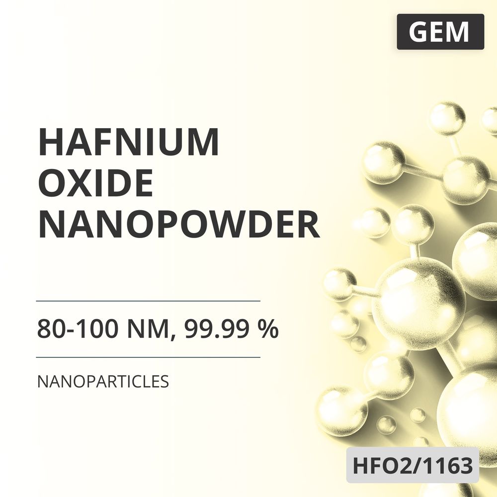 Hafnium Oxide Nanopowder, 80-100 nm, 99.99 % (HFO2/1163)