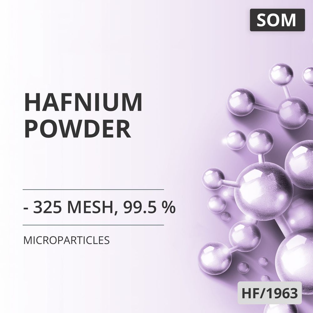 Hafnium Powder, - 325 Mesh, 99.5 % (HF/1963)