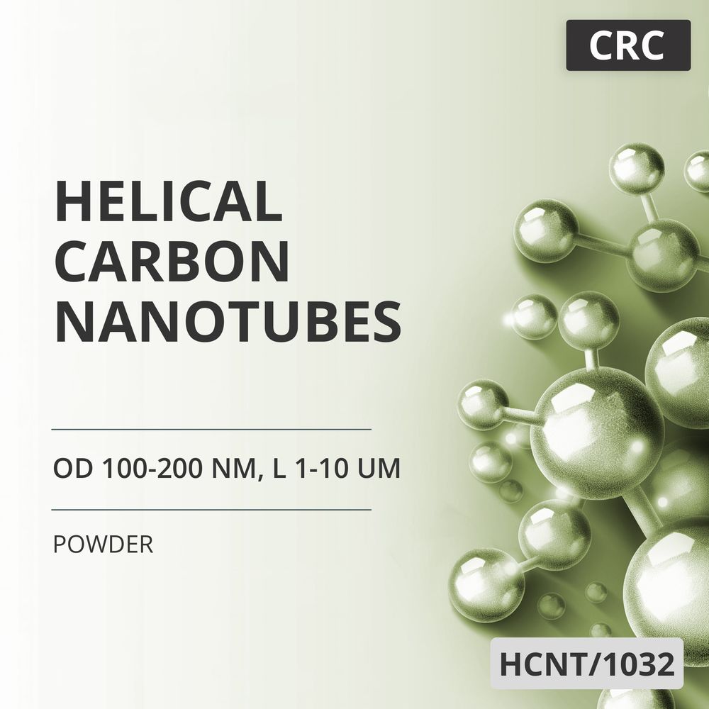 Helical Carbon Nanotubes, OD 100-200 nm, L 1-10 um, 90 % (HCNT/1032)