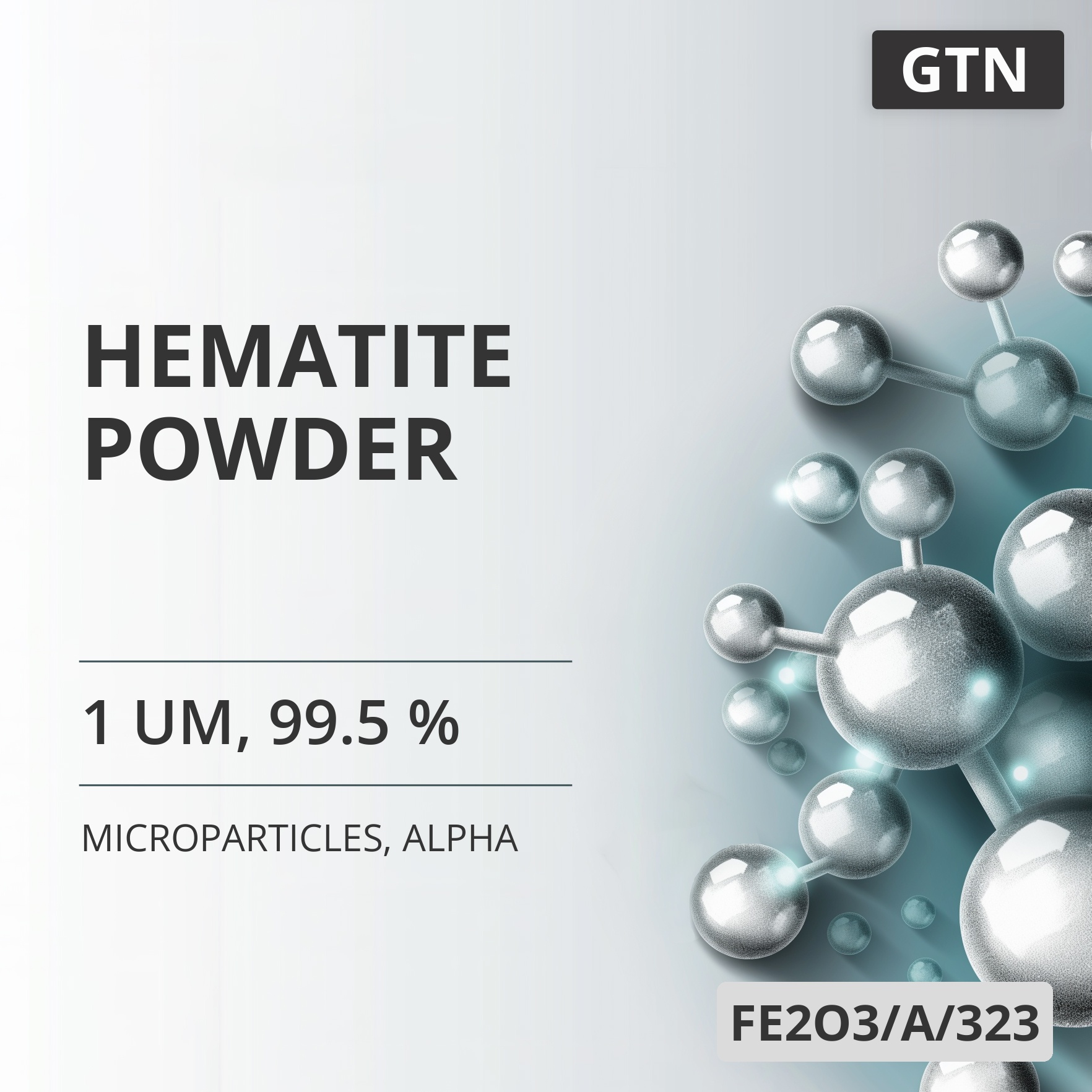 Hematite Powder, 1 um, 99.5 %, Alpha (FE2O3/A/323)
