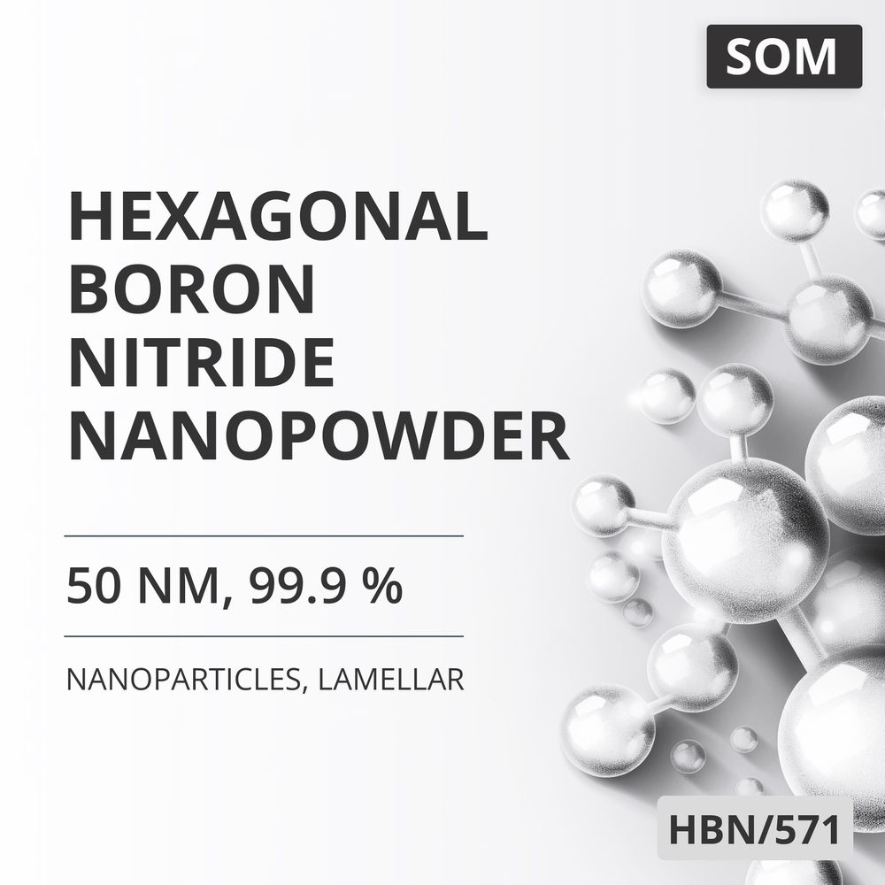 Hexagonal Boron Nitride Nanopowder, 50 nm, 99.9 %, Lamellar (HBN/571)