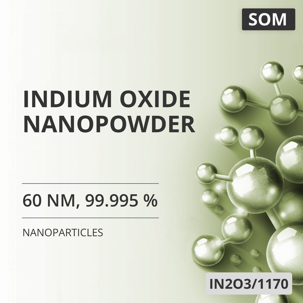 Indium Oxide Nanopowder, 60 nm, 99.995 % (IN2O3/1170)