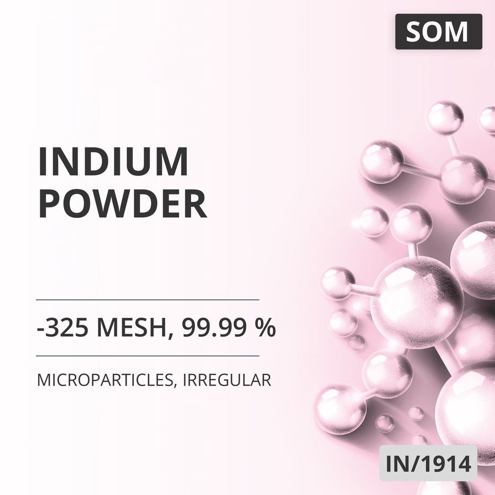 Indium Powder, -325 Mesh, 99.99 %, Irregular (IN/1914)