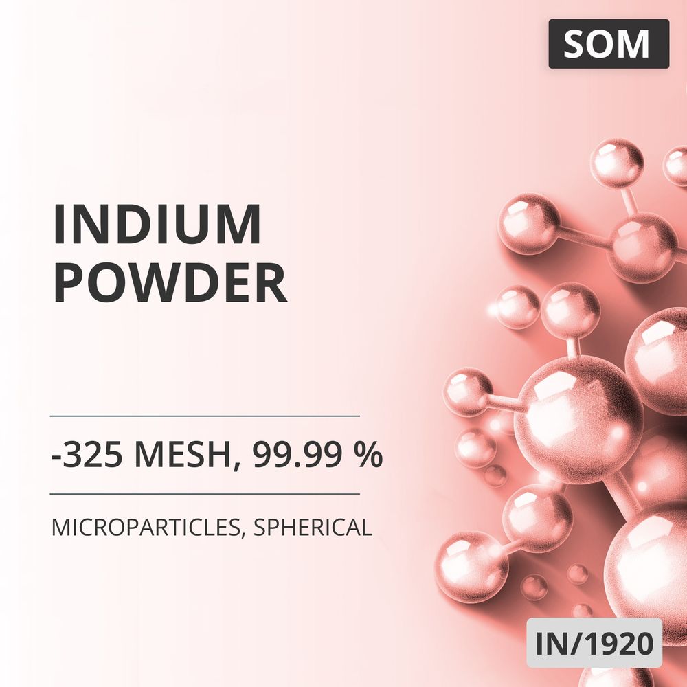 Indium Powder, -325 Mesh, 99.99 %, Spherical (IN/1920)