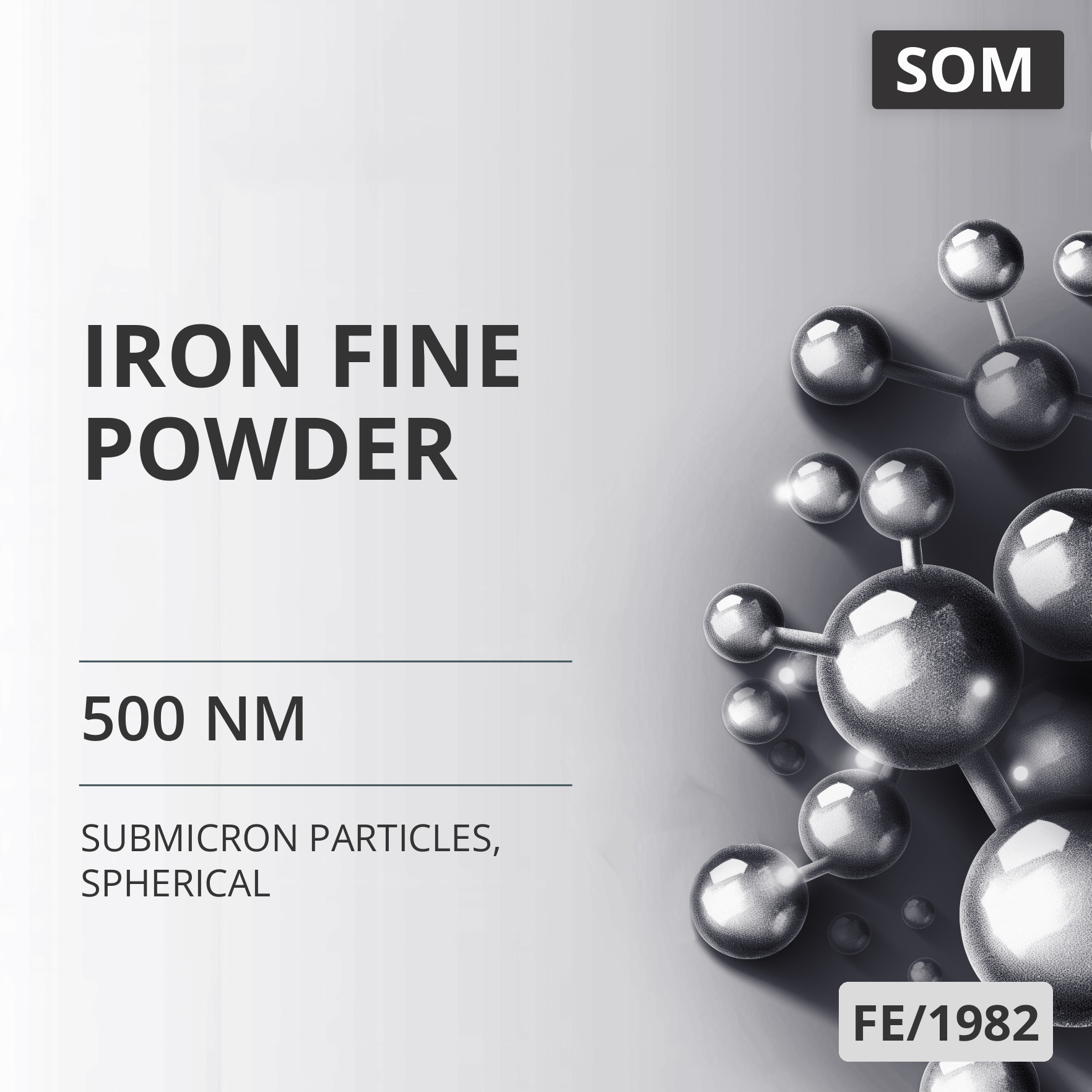 Iron Fine Powder, 500 nm, Spherical (FE/1982)