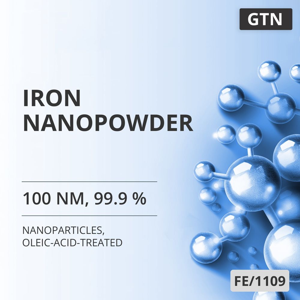 Iron Nanopowder, 100 nm, 99.9 %, Oleic-Acid-Treated (FE/1109)