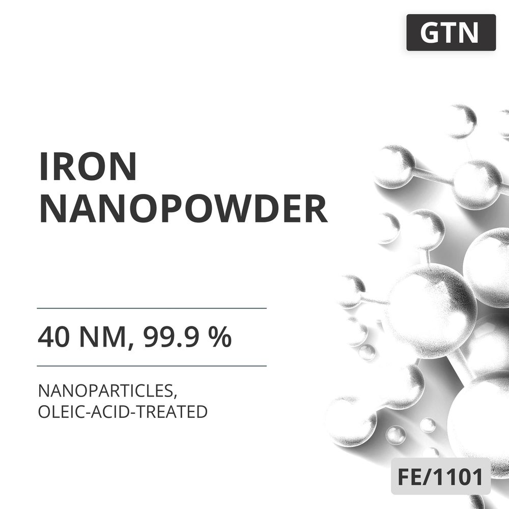 Iron Nanopowder, 40 nm, 99.9 %, Oleic-Acid-Treated (FE/1101)