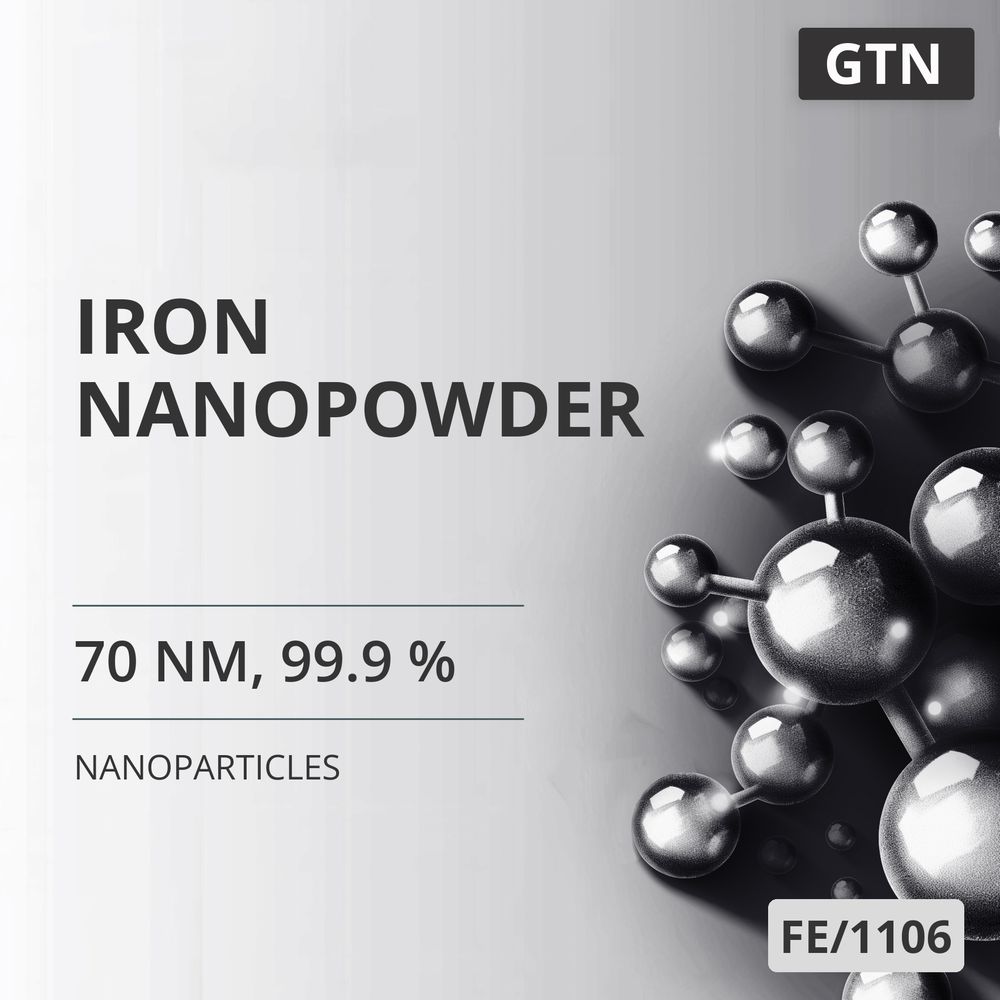 Iron Nanopowder, 70 nm, 99.9 % (FE/1106)