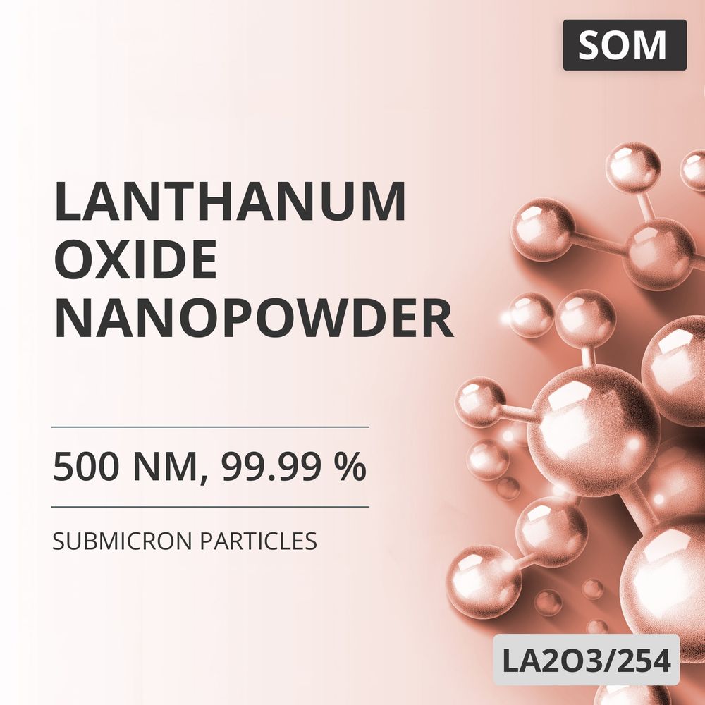 Lanthanum Oxide Nanopowder, 500 nm, 99.99 % (LA2O3/254)