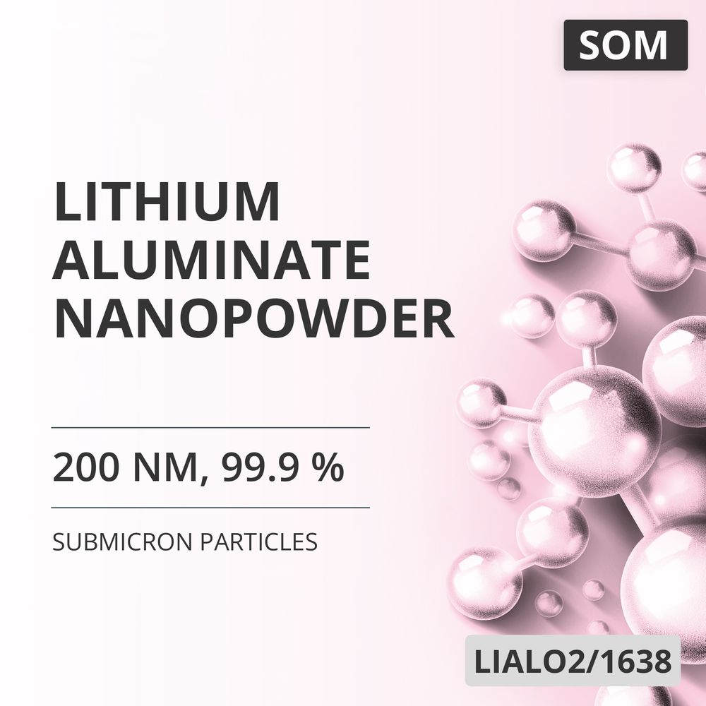 Lithium Aluminate Nanopowder, 200 nm, 99.9 % (LIALO2/1638)