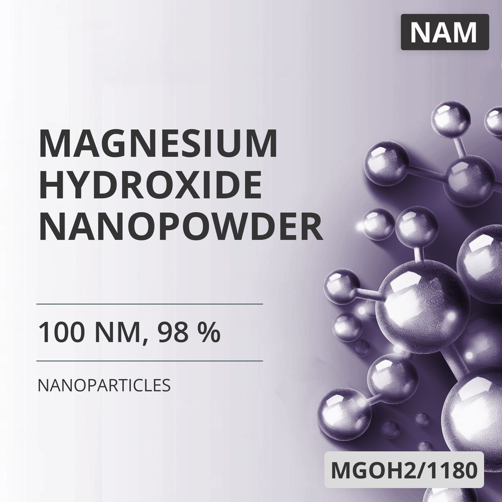 Magnesium Hydroxide Nanopowder, 100 nm, 98 % (MGOH2/1180)