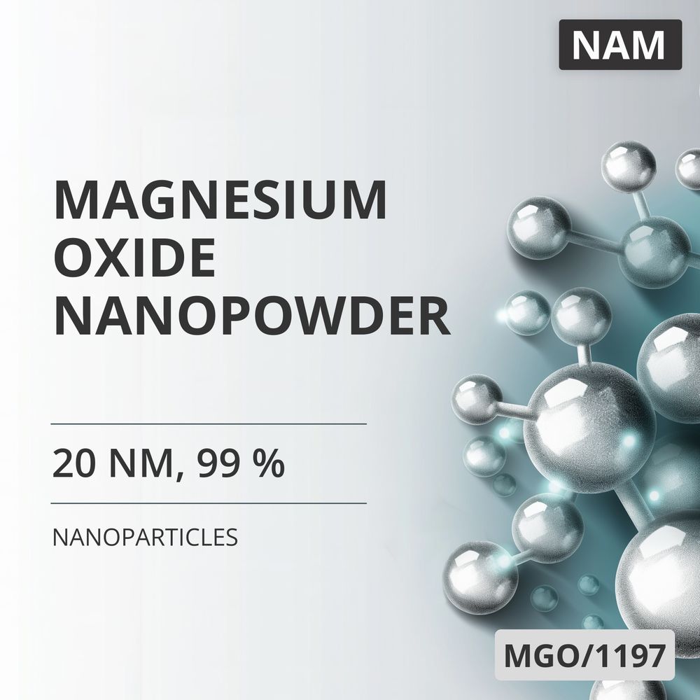 Magnesium Oxide Nanopowder, 20 nm, 99 % (MGO/1197)