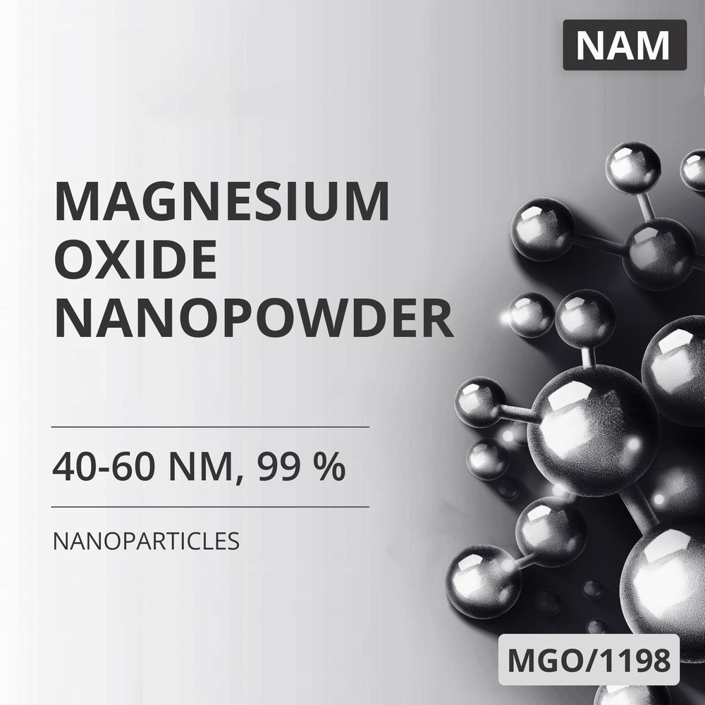 Magnesium Oxide Nanopowder, 40-60 nm, 99 % (MGO/1198)