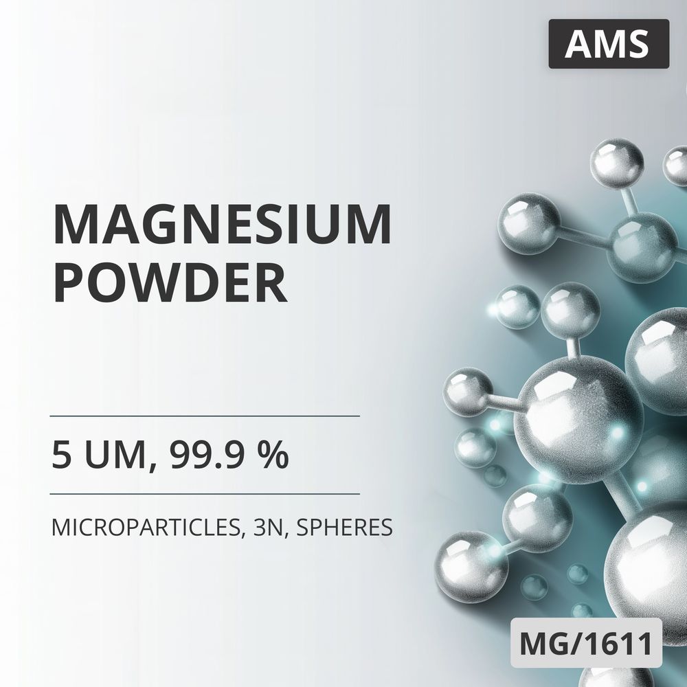Magnesium Powder, 5 um, 99.9 %, 3N, Spheres (MG/1611)