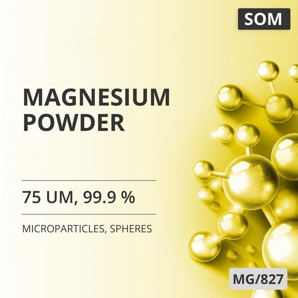 Magnesium Powder, 75 um, 99.9 %, Spheres (MG/827)