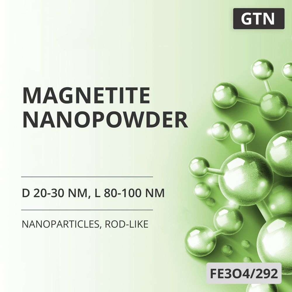 Magnetite Nanopowder, D 20-30 nm, L 80-100 nm, 99.5 %, Rod-Like (FE3O4/292)