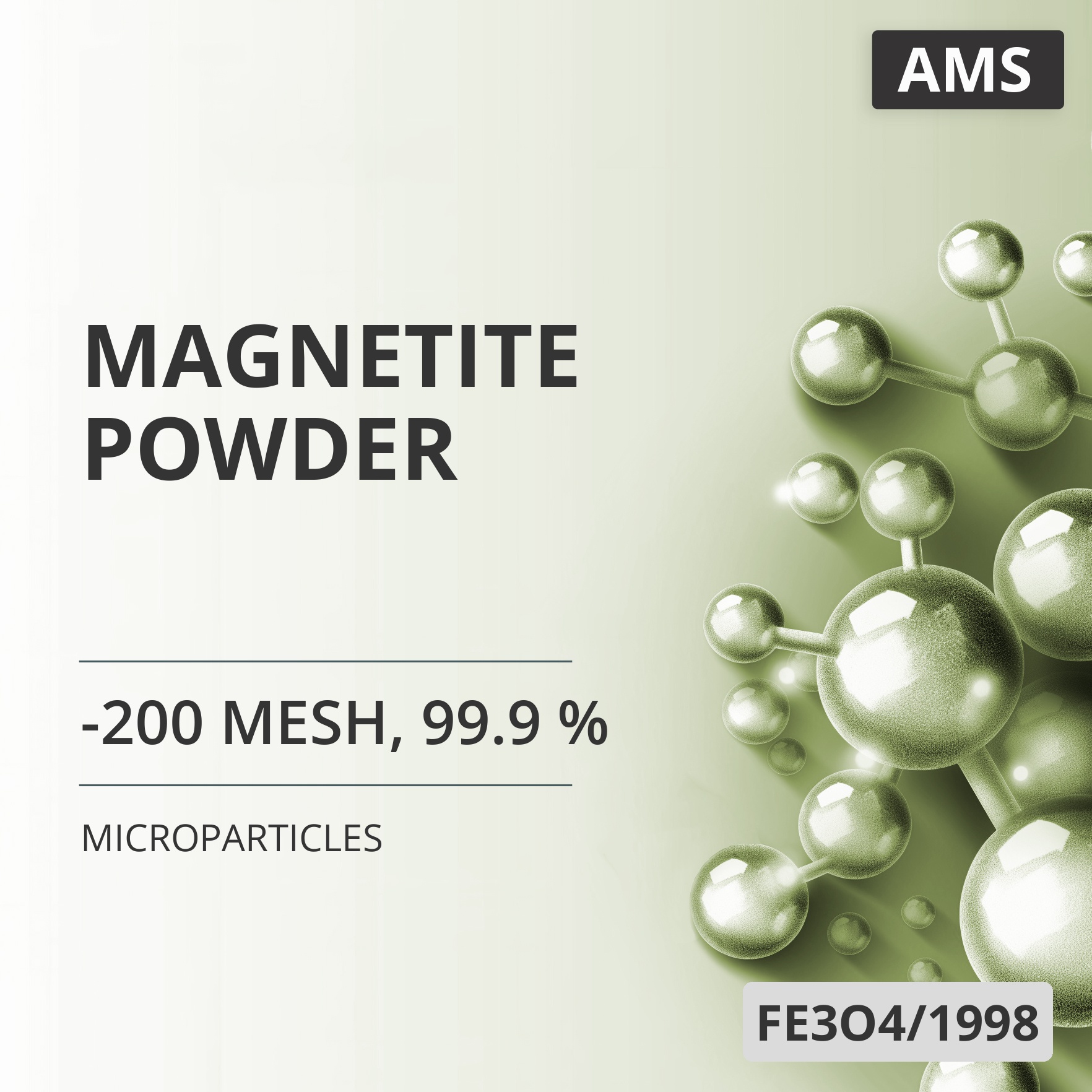 Magnetite Powder, -200 Mesh, 99.9 % (FE3O4/1998)