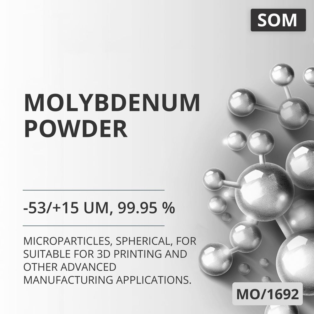 Molybdenum Powder, -53/+15 um, 99.95 %, Spherical, for Suitable For 3D Printing And Other Advanced Manufacturing Applications. (MO/1692)