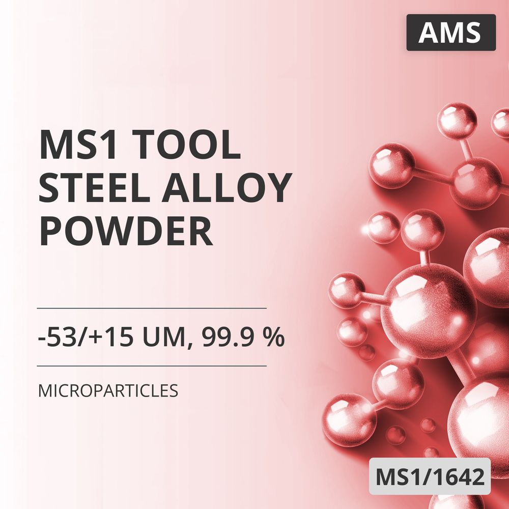 MS1 Tool Steel Alloy Powder, -53/+15 um, 99.9 % (MS1/1642)