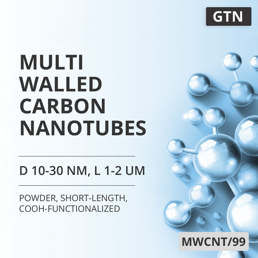 Multi-Walled Carbon Nanotubes, D 10-30 nm, L 1-2 um, 99 %, Short-Length, COOH-Functionalized (MWCNT/99)