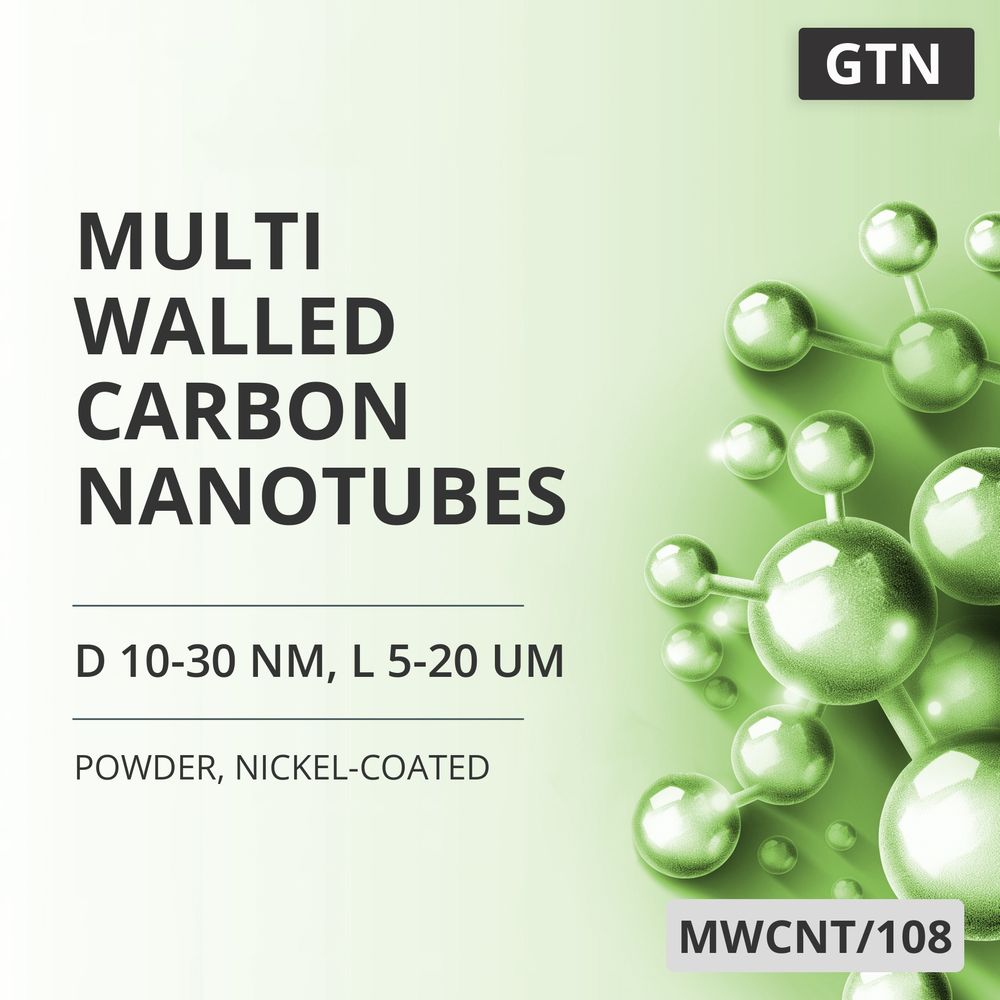 Multi-Walled Carbon Nanotubes, D 10-30 nm, L 5-20 um, 99 %, Nickel-Coated (MWCNT/108)