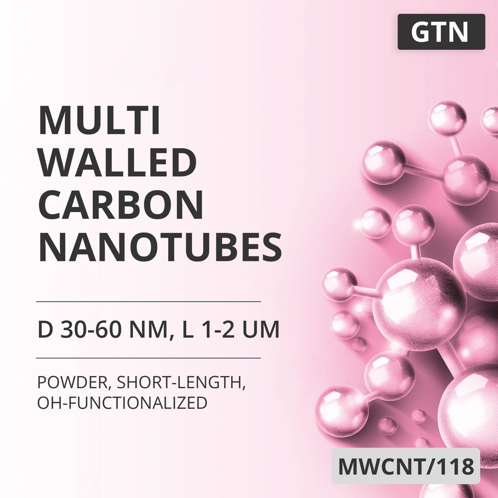 Multi-Walled Carbon Nanotubes, D 30-60 nm, L 1-2 um, 99 %, Short-Length, OH-Functionalized (MWCNT/118)
