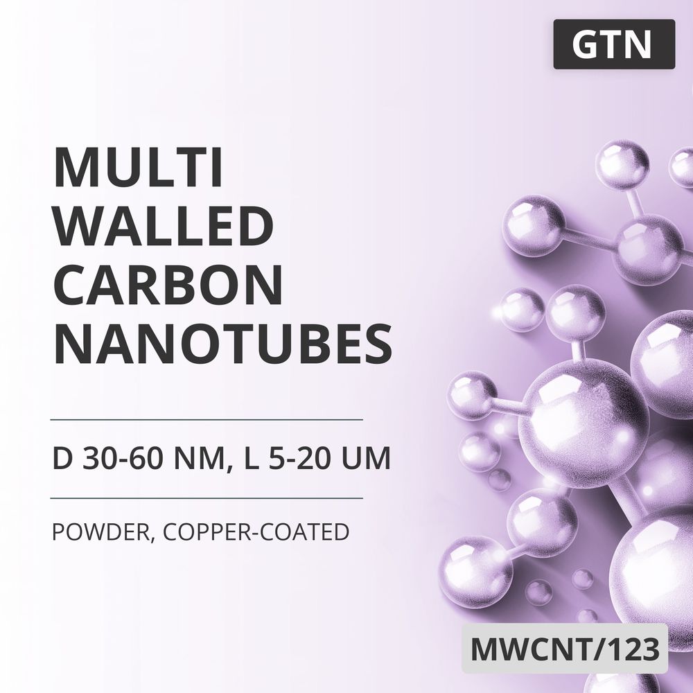 Multi-Walled Carbon Nanotubes, D 30-60 nm, L 5-20 um, 99 %, Copper-Coated (MWCNT/123)