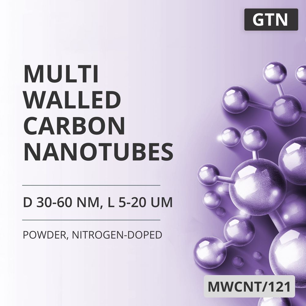 Multi-Walled Carbon Nanotubes, D 30-60 nm, L 5-20 um, 99 %, Nitrogen-Doped (MWCNT/121)