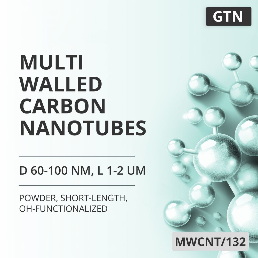 Multi-Walled Carbon Nanotubes, D 60-100 nm, L 1-2 um, 99 %, Short-Length, OH-Functionalized (MWCNT/132)