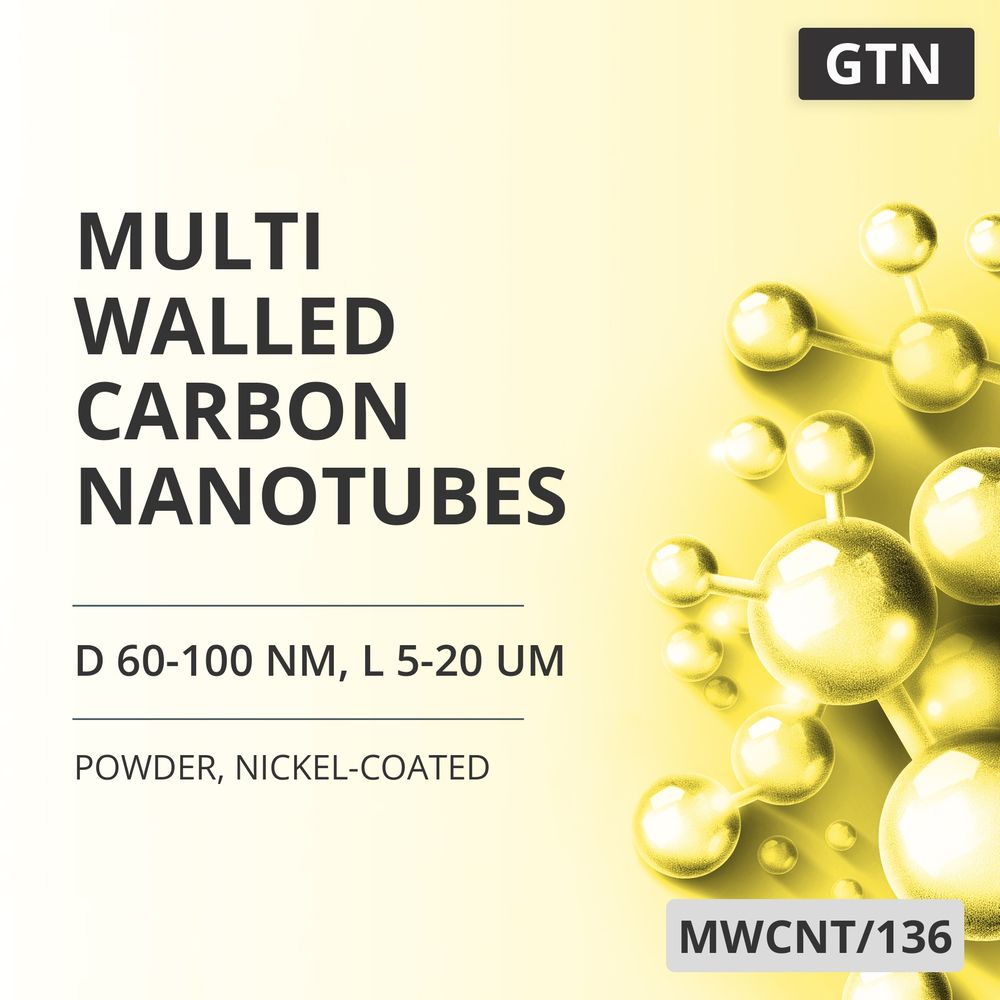 Multi-Walled Carbon Nanotubes, D 60-100 nm, L 5-20 um, 99 %, Nickel-Coated (MWCNT/136)