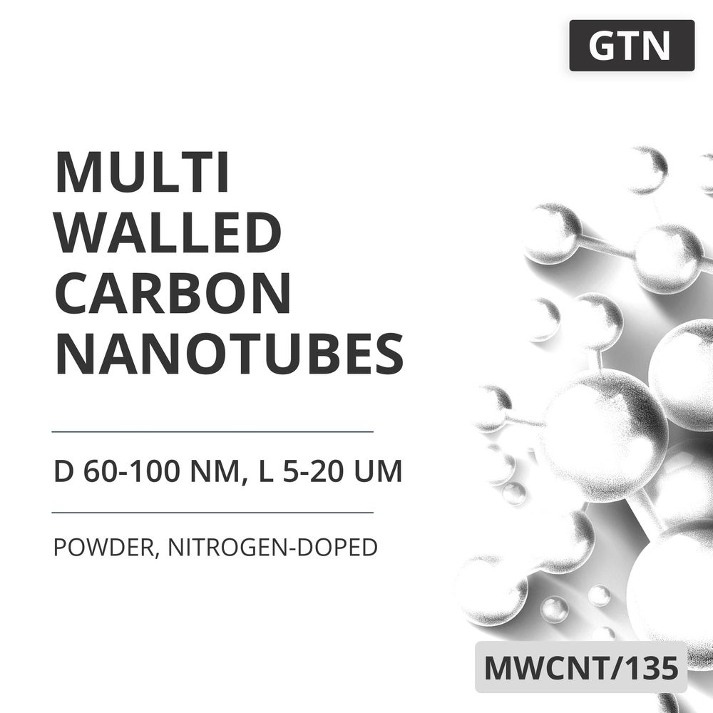 Multi-Walled Carbon Nanotubes, D 60-100 nm, L 5-20 um, 99 %, Nitrogen-Doped (MWCNT/135)