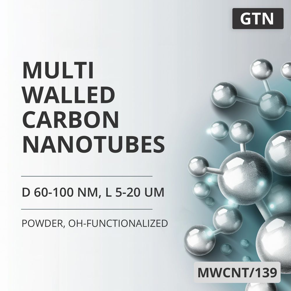 Multi-Walled Carbon Nanotubes, D 60-100 nm, L 5-20 um, 99 %, OH-Functionalized (MWCNT/139)