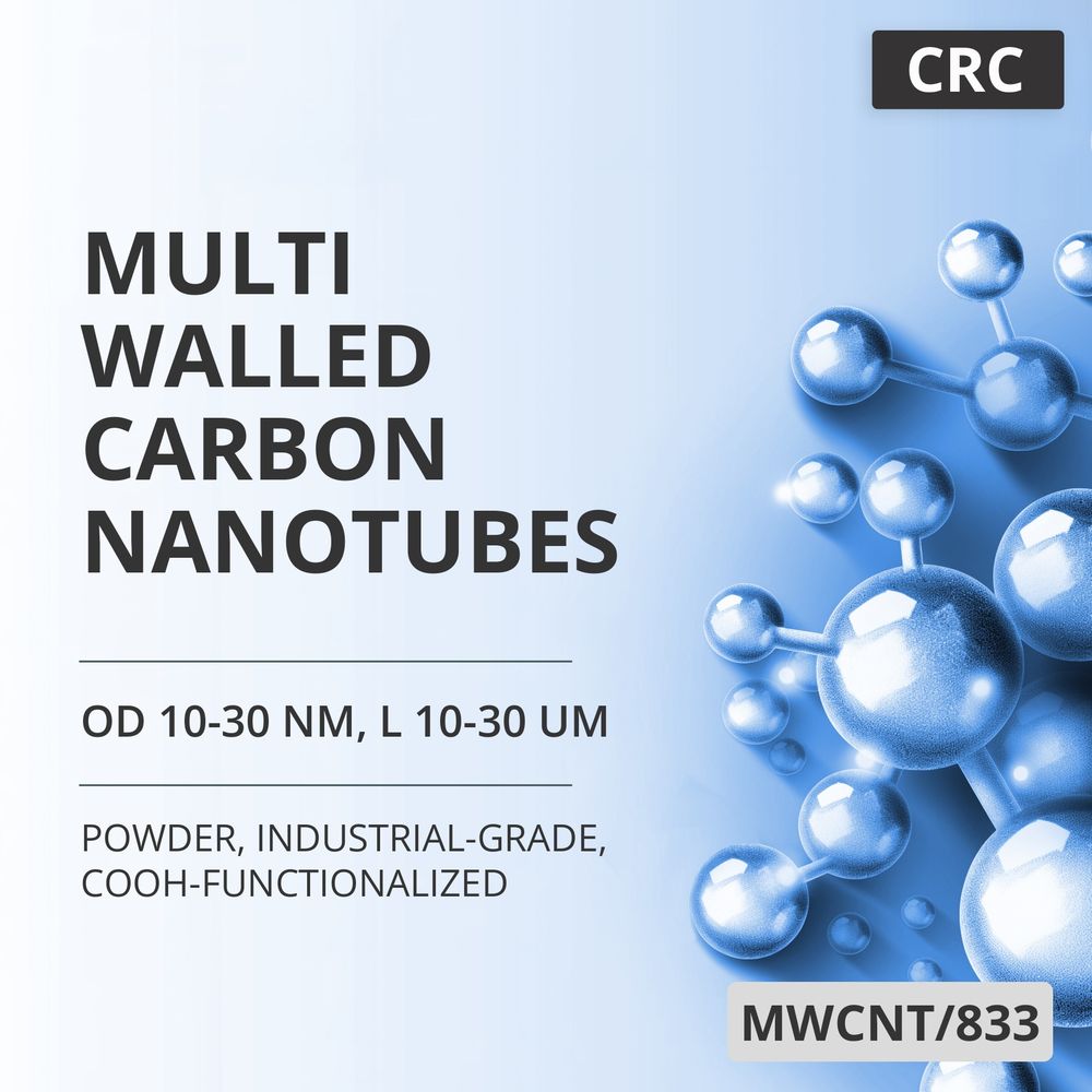 Multi-Walled Carbon Nanotubes, OD 10-30 nm, L 10-30 um, 95 wt%, Industrial-Grade, COOH-Functionalized (MWCNT/833)