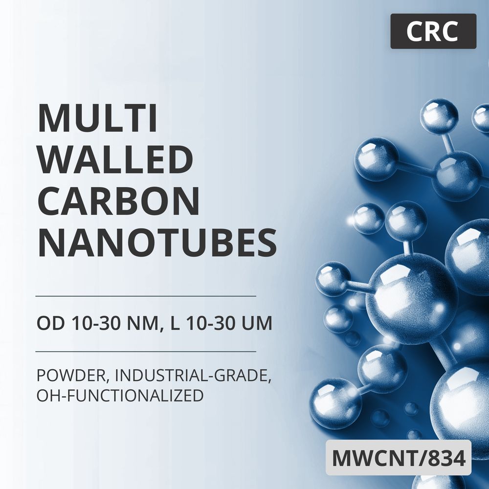 Multi-Walled Carbon Nanotubes, OD 10-30 nm, L 10-30 um, 95 wt%, Industrial-Grade, OH-Functionalized (MWCNT/834)