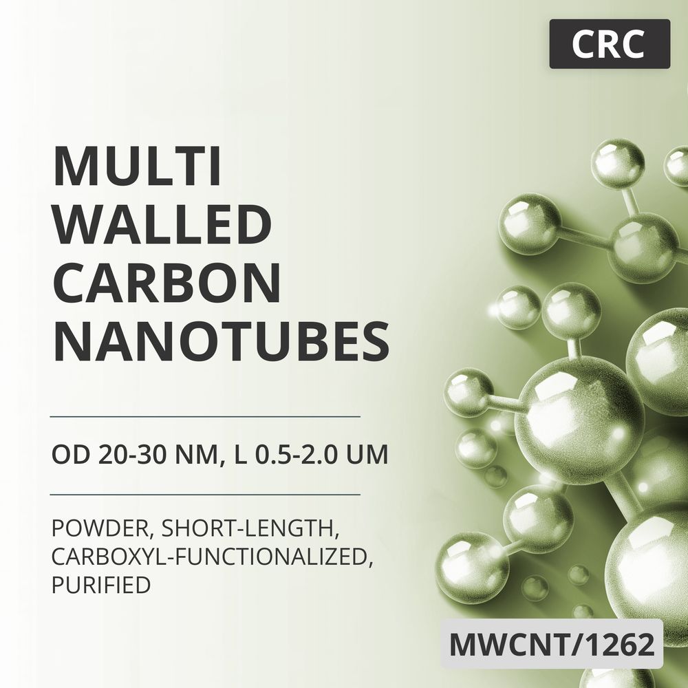 Multi-Walled Carbon Nanotubes, OD 20-30 nm, L 0.5-2.0 um, 98 wt%, Short-Length, Carboxyl-Functionalized, Purified (MWCNT/1262)