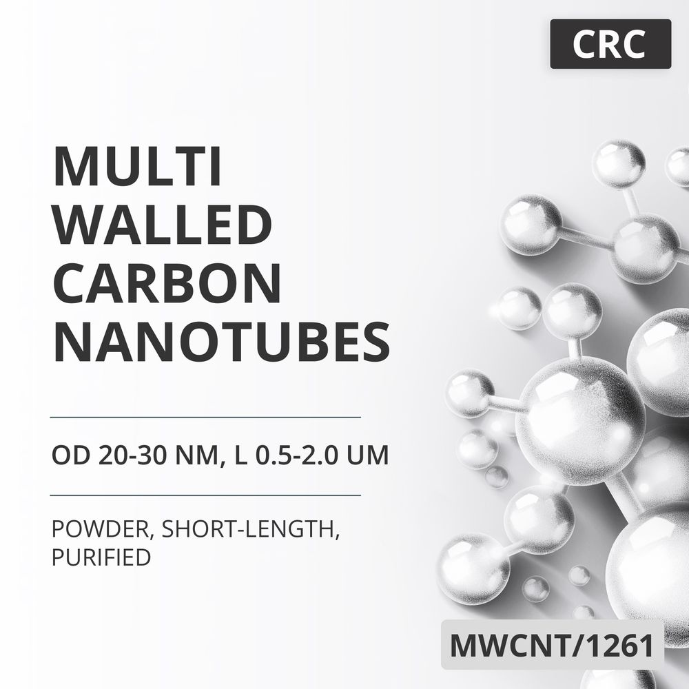 Multi-Walled Carbon Nanotubes, OD 20-30 nm, L 0.5-2.0 um, 98 wt%, Short-Length, Purified (MWCNT/1261)
